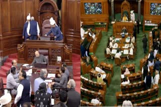 loka sabha rajya sabha adjourned again