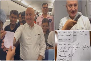 Anupam Kher feels special as crew onboard Bengaluru flight offers handwritten appreciation note