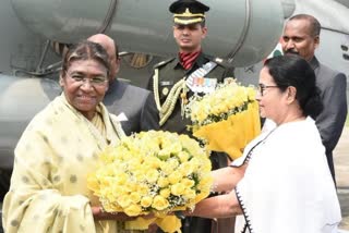 CM Mamata Banerjee welcomes President Droupadi Murmu in Kolkata during her First Bengal Visit