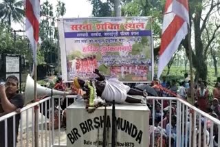 Birsa Munda Statue Vandalized in Jalpaiguri sparks anger among Tribal People
