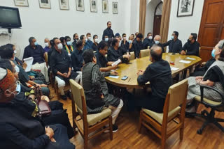 The opposition parties held a joint meeting at the chamber of LoP Rajya Sabha,Alarm bell for BJP!