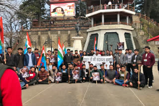 NSUI Mashal Yatra On Mall Road