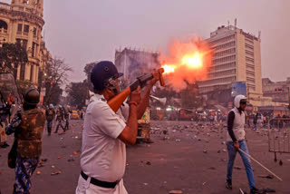 Kolkata Police Tear Gas Training ETV BHARAT