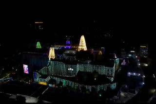 Bhadradri lit up with electric lights
