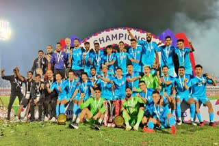 Tri Nation International Football Tournament India win title