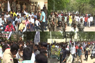 Kakatiya University students are protesting