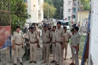 भागलपुर में पुलिस ने निकाला फ्लैग मार्च