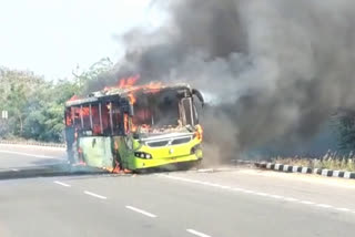 Bus Catches Fire