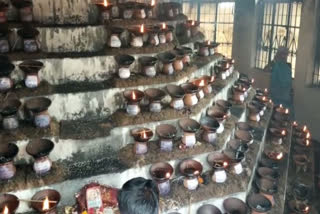 Jyoti Kalash cooled in temple