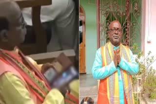 WEST BENGAL NEWS BJP MLA FROM TRIPURA WAS SEEN WATCHING PORN INSIDE THE ASSEMBLY VIDEO WENT VIRAL