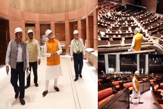 pm modi visit to new parliament building