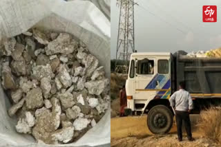 Hundreds of tons of white stone bundles were seized