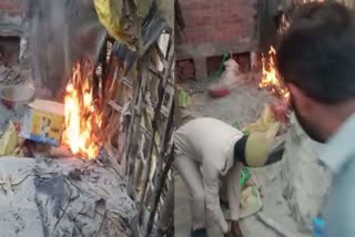 woman attempting self immolation in Unnao