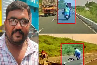 Road accident in Tamil Nadu  Viral video of road accident  Tamil Nadu latest news  Ghastly road mishap  Container truck drags body for half kilometre