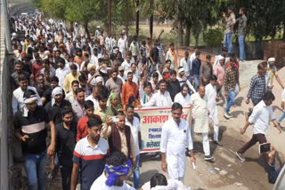 Gurjar community demonstrated in Morena