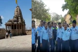 security guards on strike in Chittorgarh