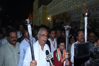 CM Baghel in torch rally of Congress
