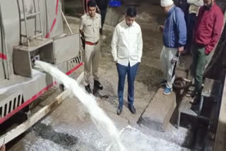 9 thousand liters of milk drain in Alwar