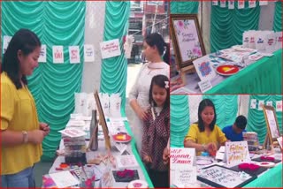 Sanjana Lamba calligraphy in Handicrafts Fair