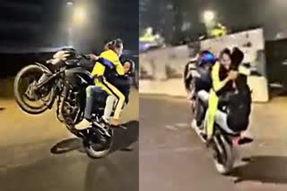 bike stunt with girls in mumbai Man arrested