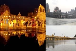 Yadadri Temple Rain Visuals