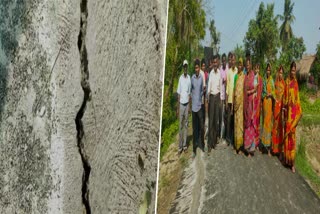 cracks in road