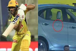Ruturaj Gaikwad Hits Car  Shots
