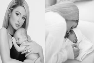 Paris Hilton Photoshoot With Baby