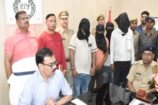 गाजीपुर में पुलिस ने 6 चोरों को पकड़ा.