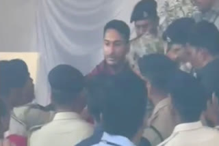 Video viral policemen pushing Divyaditya Shah son of forest minister