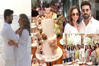 rrr star ram charan wife upasana baby shower-at-dubai And upasana-sisters sweet surprise