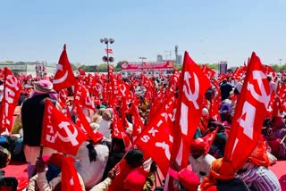 rally of farmers and labor