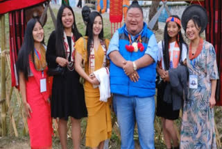 NAGALAND MINISTER AND BJP LEADER TEMJEN IMNA ON TWEET ON A PHOTO SURROUNDED BY GIRLS