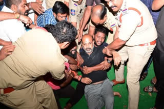 TELANGANA BJP CHIEF BANDI SANJAY DETAINED BY POLICE FROM RESIDENCE PARTY THREATENS TO LAUNCH PROTEST