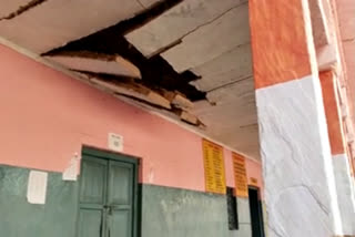 school roof A part of damaged