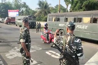 Paramilitary forces deployed at Barrackpore ETV Bharat