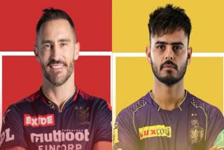 KKR vs RCB  IPL Todays Fixtures  Eden Gardens ground  KKR captain Nitish Rana  RCB Captain Faf du plessis  Kolkata Knight Riders  Royal Challengers Bangalore  Eden Gardens Kolkata  ಕೋಲ್ಕತ್ತಾ ನೈಟ್ ರೈಡರ್ಸ್  ರಾಯಲ್ ಚಾಲೆಂಜರ್ಸ್ ಬೆಂಗಳೂರು  ಕೋಲ್ಕತ್ತಾದ ಈಡನ್​ ಗಾರ್ಡನ್​ ಮೈದಾನ  ಆರ್​ಸಿಬಿ ಕೆಕೆಆರ್​ ಮಧ್ಯೆ ಬಿಗ್​ ಫೈಟ್  ಈಡನ್​ ಗಾರ್ಡನ್​ ಮೈದಾನದಲ್ಲಿ ಹೈವೊಲ್ಟೇಜ್​​ ಪಂದ್ಯ  ನಿತೀಶ್ ರಾಣಾ ನೇತೃತ್ವದ ಕೋಲ್ಕತ್ತಾ ನೈಟ್ ರೈಡರ್ಸ್  ರಾಯಲ್ ಚಾಲೆಂಜರ್ಸ್ ಬೆಂಗಳೂರು ವಿರುದ್ಧ ಎರಡನೇ ಪಂದ್ಯ