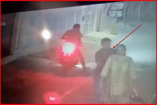 chain snatching cctv footage in sonipat