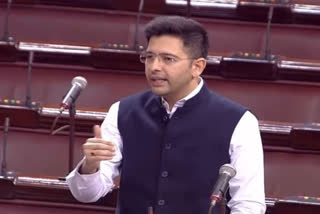 Raghav Chadha presented the resolution in the Rajya Sabha