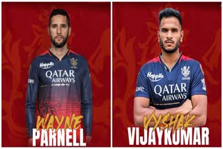 Wayne Parnell and Vyshak Vijaykumar replace Reece Topley and Rajat Patidar