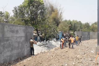 jabalpur Ranital boundary wall collapses
