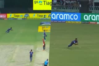 Amit Mishra  അമിത് മിശ്ര  Amit Mishra Stunning Diving Catch  IPL 2023  IPL  IPL news  IPL latest news  ഡൈവിങ് ക്യാച്ചുമായി അമിത് മിശ്ര  cricket news  സ്‌പിന്നർ അമിത് മിശ്ര  ഇന്ത്യൻ പ്രീമിയർ ലീഗ്  ഐപിഎൽ  Amit Mishra Diving Catch  LSG vs SRH  ലഖ്‌നൗ സൂപ്പർ ജയന്‍റ്‌സ്  സൺറൈസേഴ്‌സ് ഹൈദരബാദ്