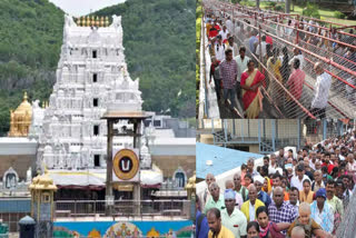 Devotees wait in long queues for Sami Darshan in Tirupati