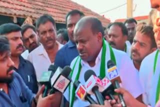 Former CM Kumaraswamy spoke to the media.
