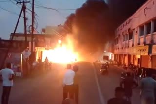 fire breaks out at market in angul