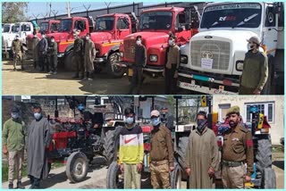 budgam-police-arrested-tipper-drivers-and-tractor-drivers-for-illegal-excavation-and-transportation-of-minerals