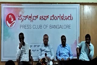 KPCC Working President Ramalingareddy spoke at the press conference.