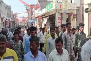 Protest in Barmer,  royalty Workers assaulted Villagers in Samdari
