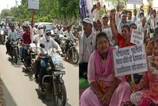 Panchayat secretaries took out bike rally