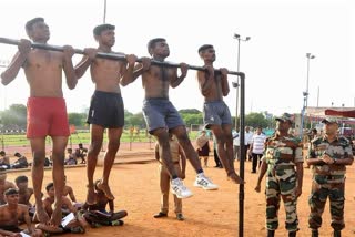 Agni veer Recruitment Rally at Rajiv Gandhi Sports Complex